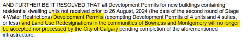 This is explicitly about stopping development. The NoM specifically identifies this.

Our water availability and infrastructure definitely, contrary to your insinuation, is not due to capacity issues or related building/development. There is no good reason for this NoM.