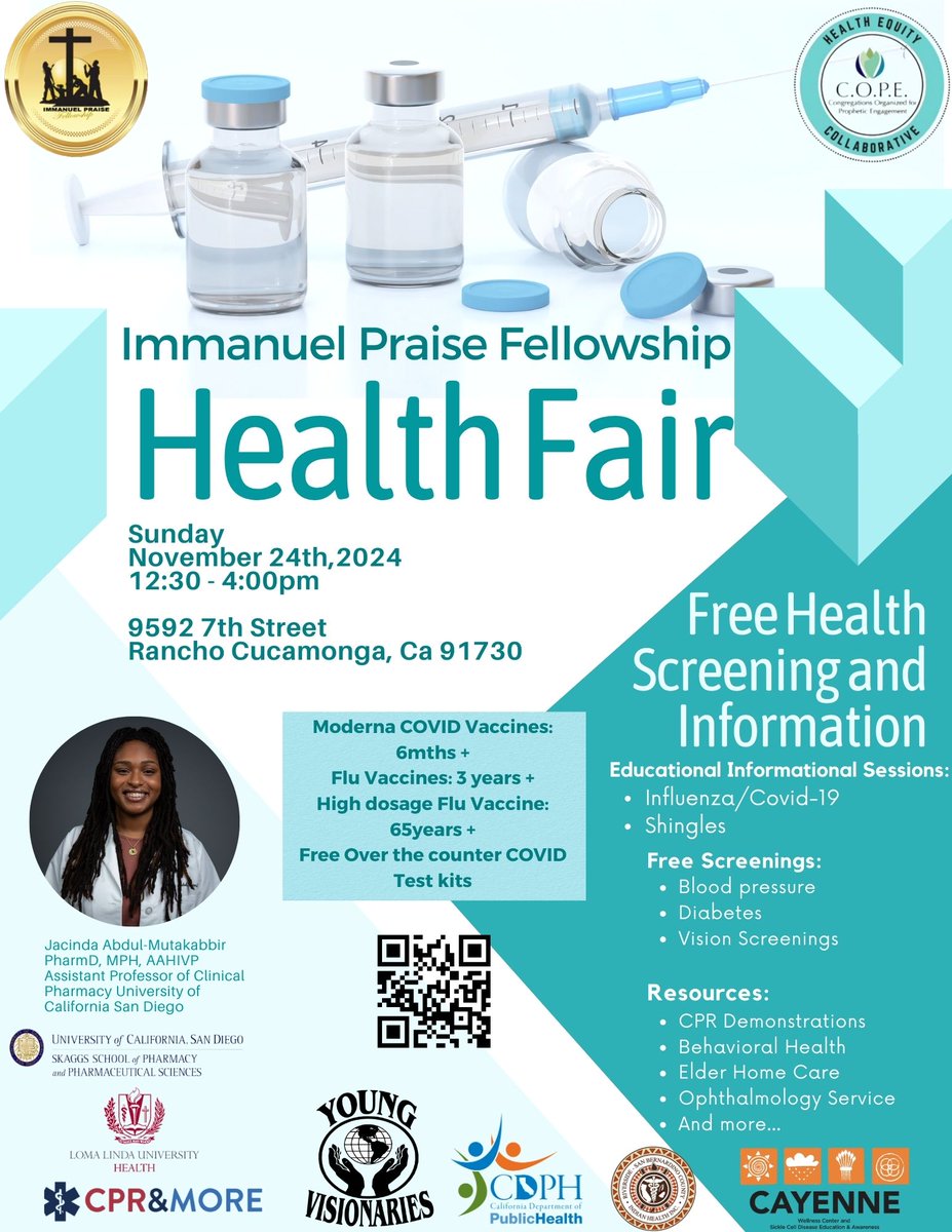 Coming up on 11/24!!! We'll be returning to Immanuel Praise Fellowship to provide vaccine education and access to health services! <a href="/COPE2000/">C.O.P.E.</a>