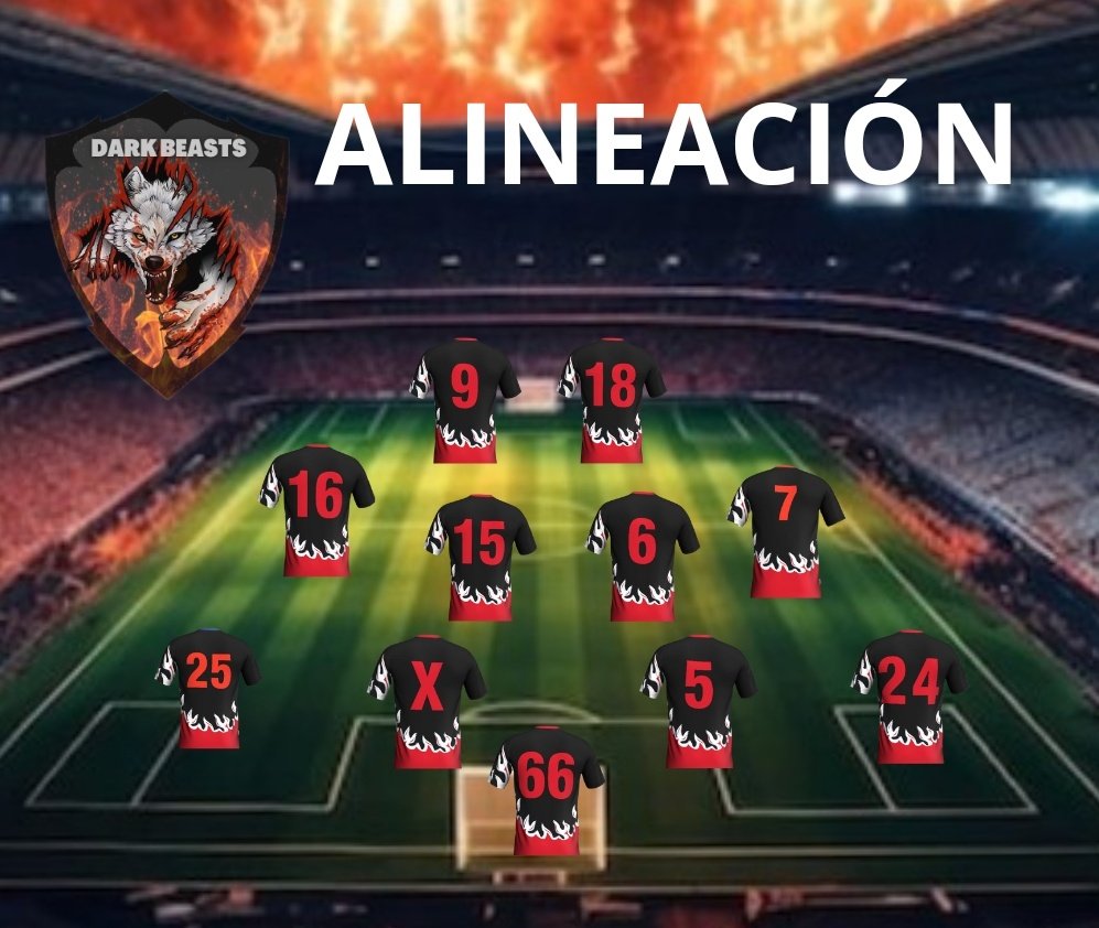 Esta es la alineconar hoy para disputar las ligas @Official_EVF y <a href="/CPG__eSports/">Competitive Pro Gaming</a> 
23:00 <a href="/GozonWarrior/">Gozon Warrior</a> 
23:20 <a href="/TheKingSoccerCF/">TheKingSoccer CF👑👑👑⚽️⚽️⚽️🔥🔥🔥</a>
 
Desearle buena suerte a los rivales 💪