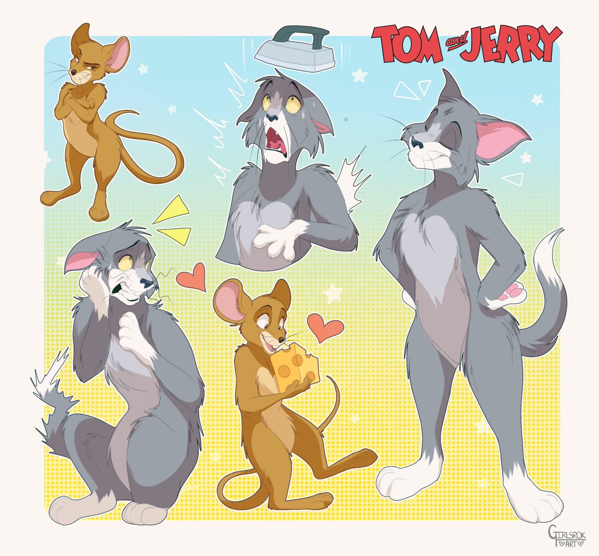 Something fun and nostalgic! I’ve never seen anyone draw these two in their style so enjoy! 🐭 🐱