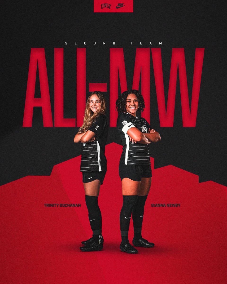UNLVwSoccer's tweet image. ✨𝙈𝙤𝙪𝙣𝙩𝙖𝙞𝙣 𝙒𝙚𝙨𝙩 𝘼𝙡𝙡-𝘾𝙤𝙣𝙛𝙚𝙧𝙚𝙣𝙘𝙚 𝙏𝙚𝙖𝙢✨

Congrats to Trinity &amp;amp; our captain Gianna for earning All-Mountain West honors‼️

📰➡️ tinyurl.com/bdsxmj8n

#GoRebs 🔴⚫️⚽️ #MWWSOC #MakingHerMark
