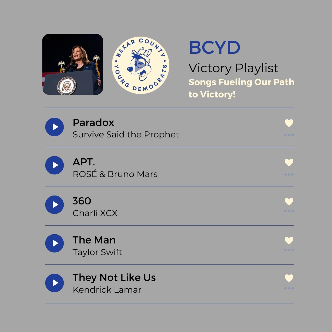 Election Day Playlist  curated by BCYD members pushing for Kamala Harris &amp; Democrats down ballot! Tune in, get energized, and let's win this! WE ARE NOT GOING BACK!
