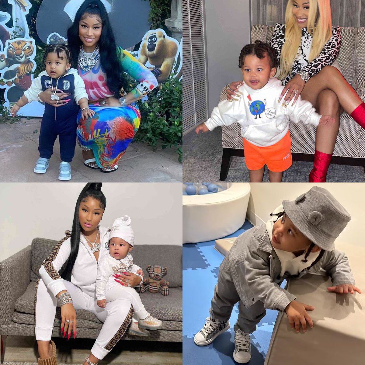 .<a href="/NICKIMINAJ/">Nicki Minaj</a> and her beautiful son Papa Bear.