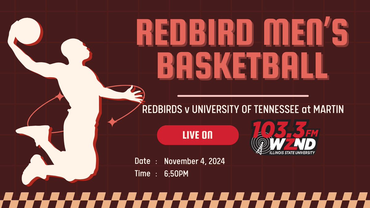 WZNDsports's tweet photo. Tune into WZND today at 6:50PM as Casen and Everton give live coverage of the first Illinois State University Men's Basketball game of the season! Join in on the conversation by texting us at (309) 503-1033!

#BasketballSeason #WZND #LiveCoverage https://t.co/vZ6I7lBC7X