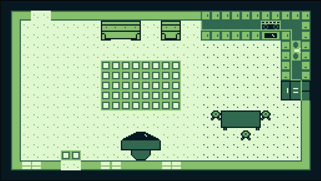 JKS_334's tweet photo. Continuing with my Gbstudio to Godot project, I gave the main area of the house (which I don't think I ever shared publicy)  a much needed redo. https://t.co/ma1bEXQhVR
