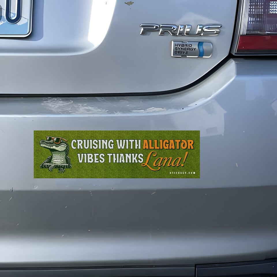 Cruising with Alligator Vibes Thanks Lana Bumper Sticker
Bumper stickers are available now:
stickeey.com/product/cruisi…
*
*
#lanadelrey #alligatorvibes #bumperstickers #musicinspired #Stickeey #vinylstickers #caraccessories  #memes #meme #funnymemes #lanadelreymemes #lanadelreymeme