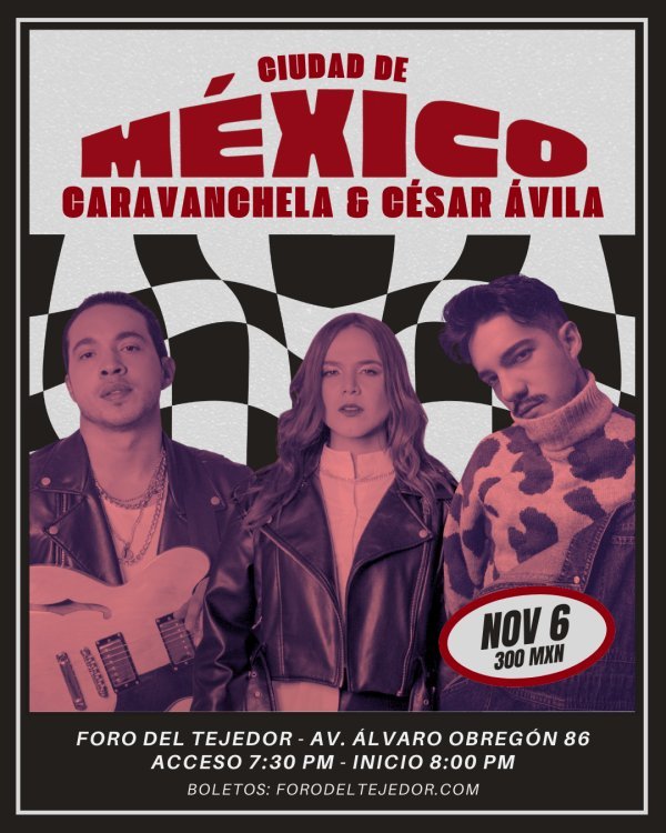 CARAVANCHELA <a href="/Caravanchela/">Caravanchela</a>  vuelve a #México el 6 de noviembre  , junto a <a href="/cesaravilamusic/">César Avila</a> en <a href="/ForodelTejedor/">Foro del Tejedor</a> guaumiauymas.com/caravanechalae…