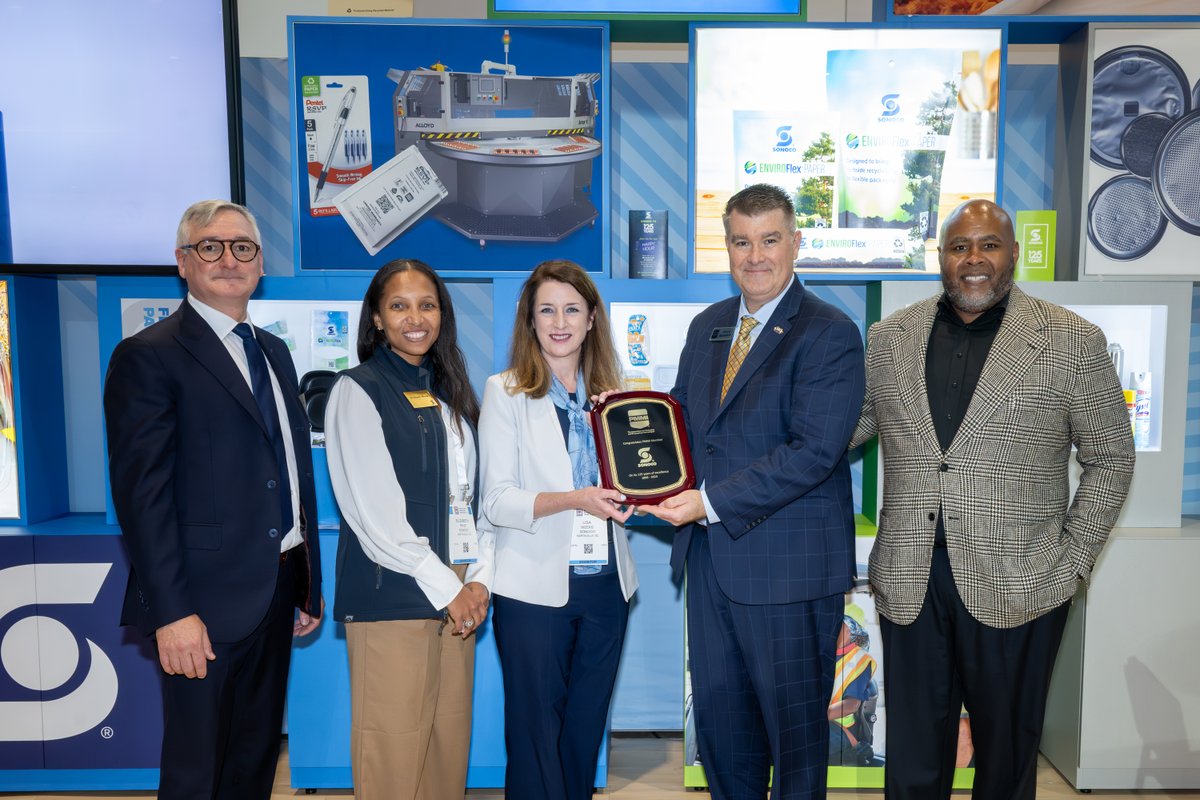 We're honored to receive <a href="/PMMIorg/">PMMI</a>  award at Pack Expo, celebrating 125 years of Sonoco's contributions to the packaging industry!  This award is a testament to our legacy of innovation and commitment to excellence. 

#PackExpoInternational #PMMI #125Years #Sonoco