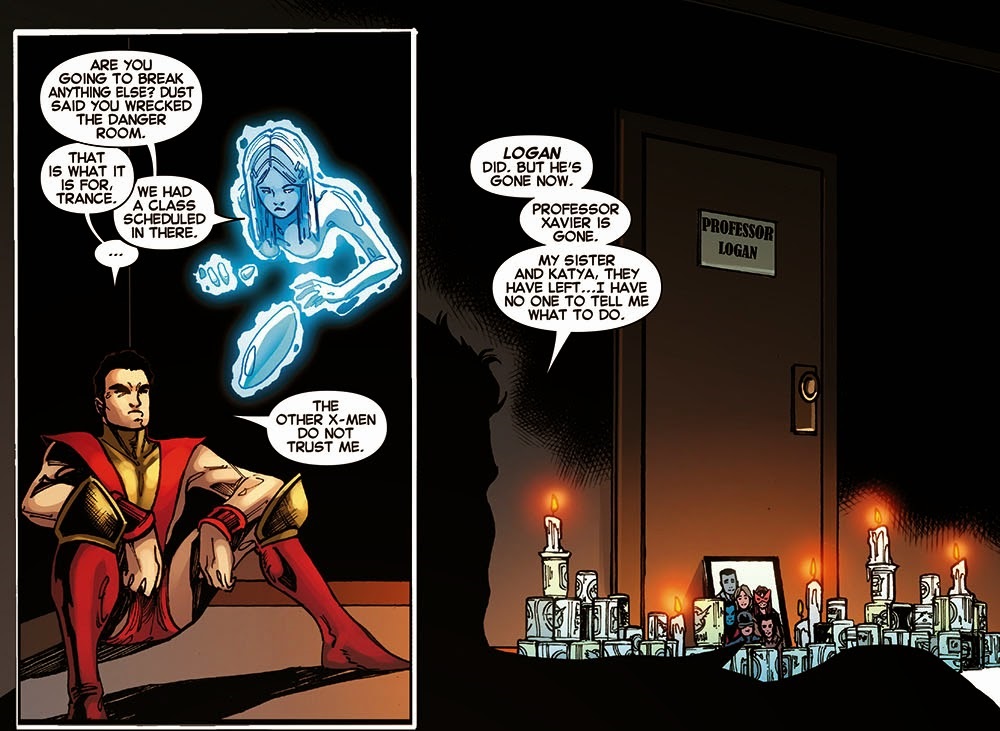 Every time Kitty Pryde &amp; Jean Grey were seen together

The second of two paintings Colossus did of Kitty &amp; Jean, from that one day they hung out together

Amazing X-Men V2 15