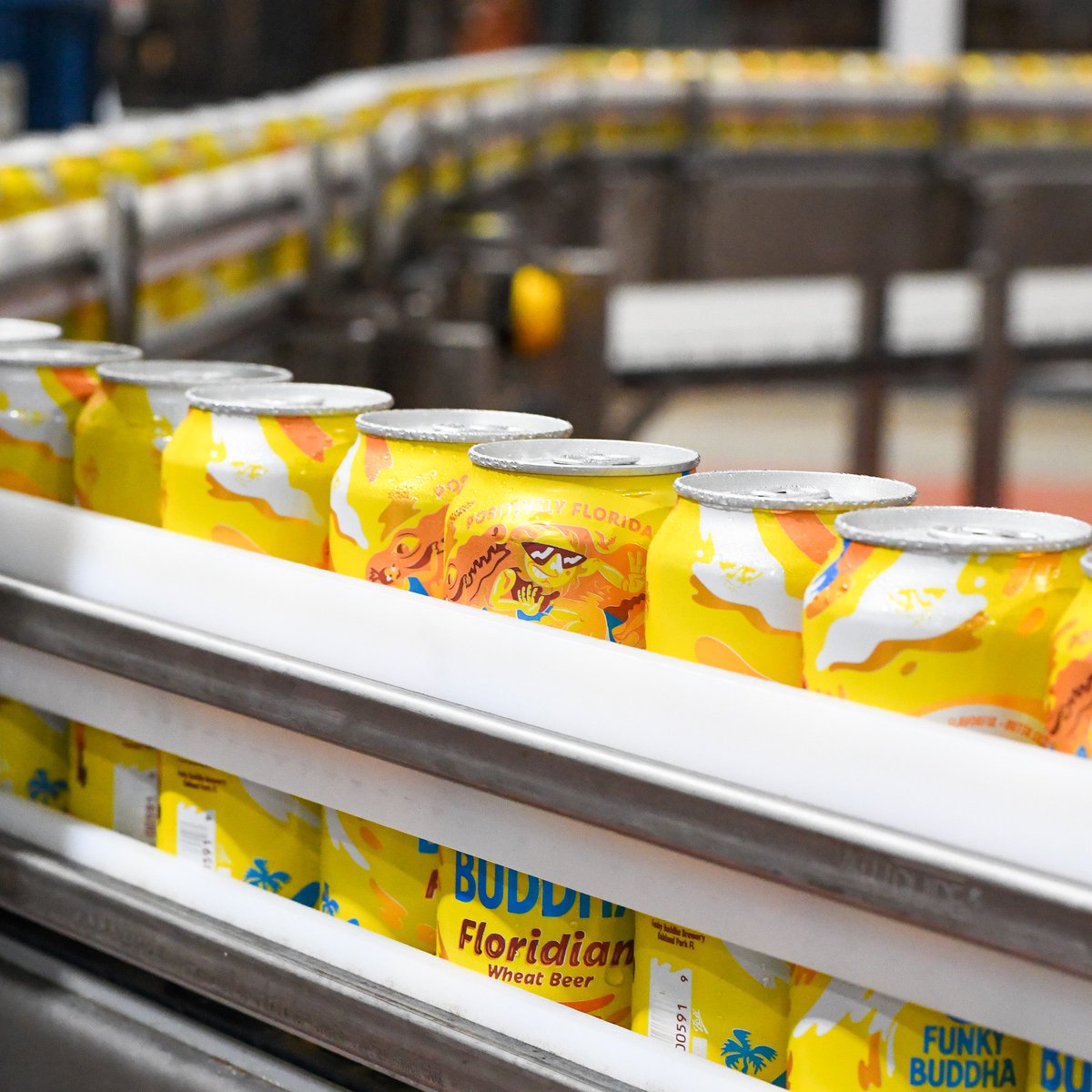 Scenes from the canning line! Did you know, this high speed line can fill up to 240 cans a minute.