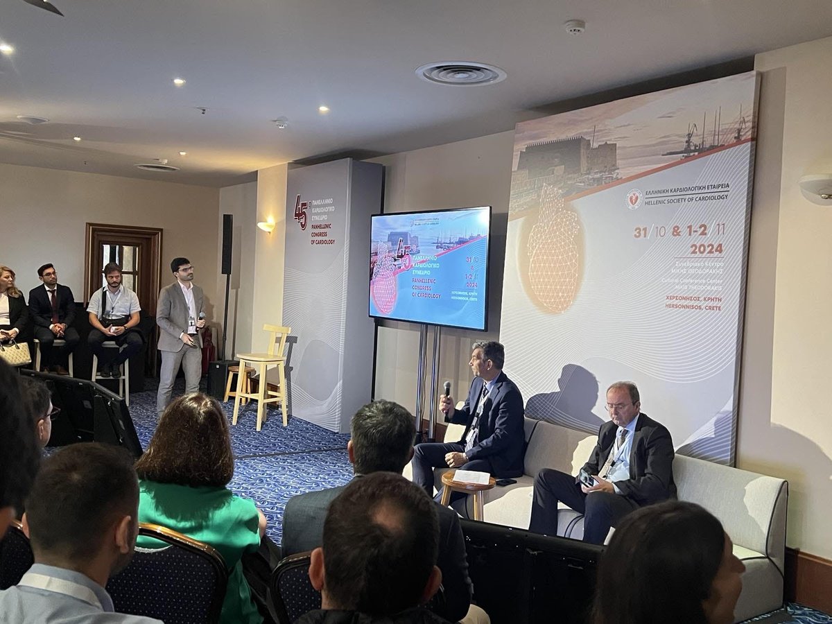 ManosMantz's tweet image. Honored for the invitation to defend transcatheter thrombectomy for intermediate-high PE vs. standard care in a Hot Debate, and proud to share our cathlab experience in treating acute PE! 45th Hellenic Society of Cardiology Congress! @acardioEKPA @hcs_young #pulmonaryembolism