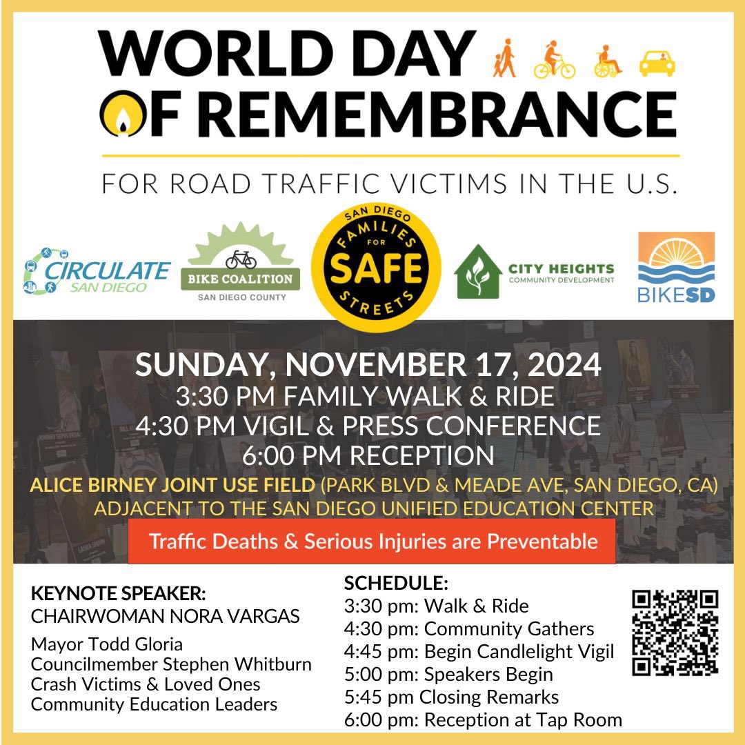 We’re less than 2 weeks away. 🗓️ November 17th—mark your calendars to support safer streets.

This year’s focus: Getting Kids to School Safely. Last year, 46 young lives were lost &amp; hundreds more seriously injured on our county roads. Let’s make a change.
givebutter.com/WDoR24