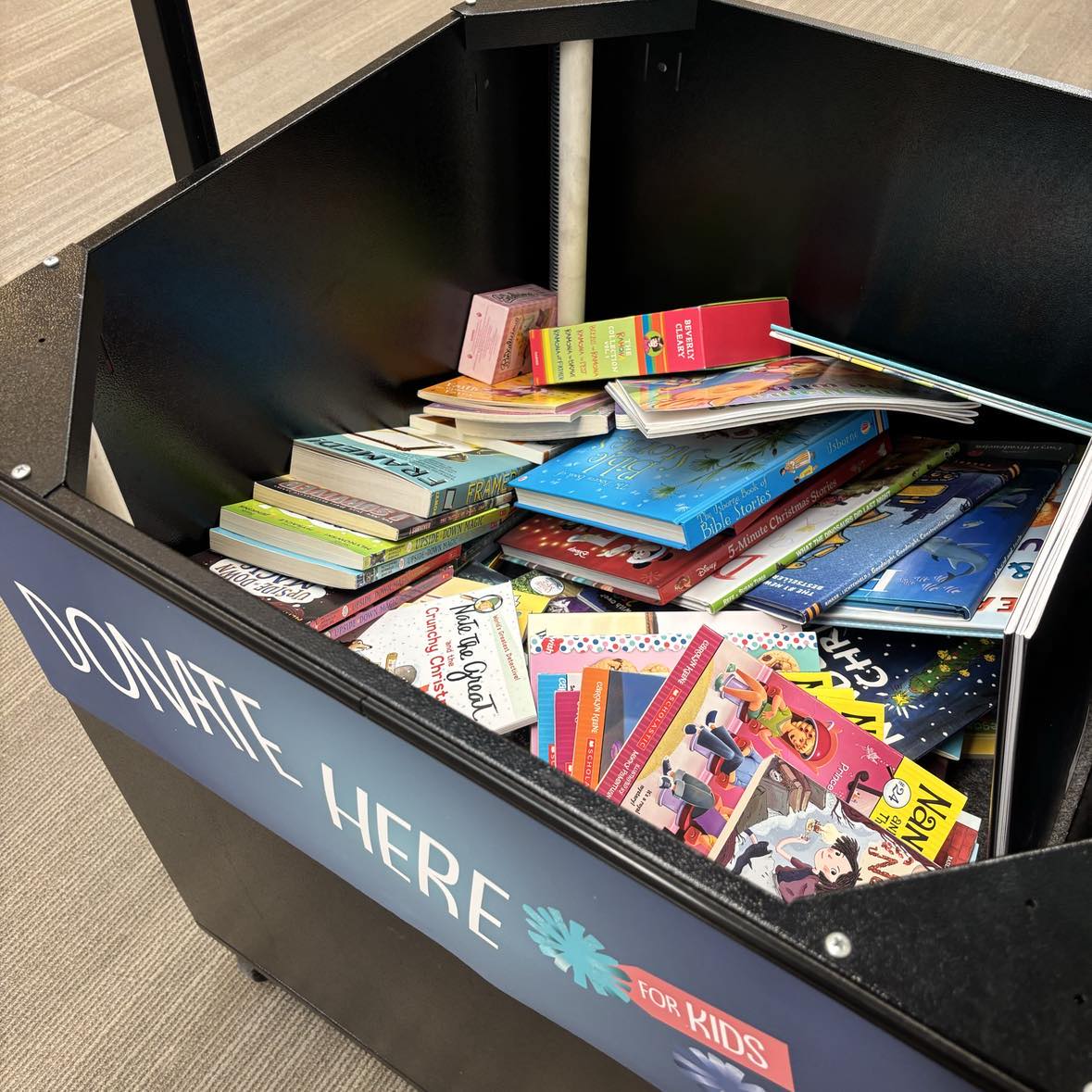 Share the gift of reading this holiday season! 📚 Donate new children's books throughout November. All books from our Holiday Book Drive will go to families in our area &amp; will be distributed through the Wheeling Township Adopt-a-Family program. Learn more: ahml.info/node/100017581