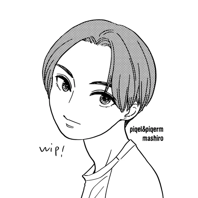 wip!ゆせ。ペン入れってしてないとできなくなるよねって椿子ちゃんと話してて、めっちゃわかる～っていうらくがきです(ましろ) 