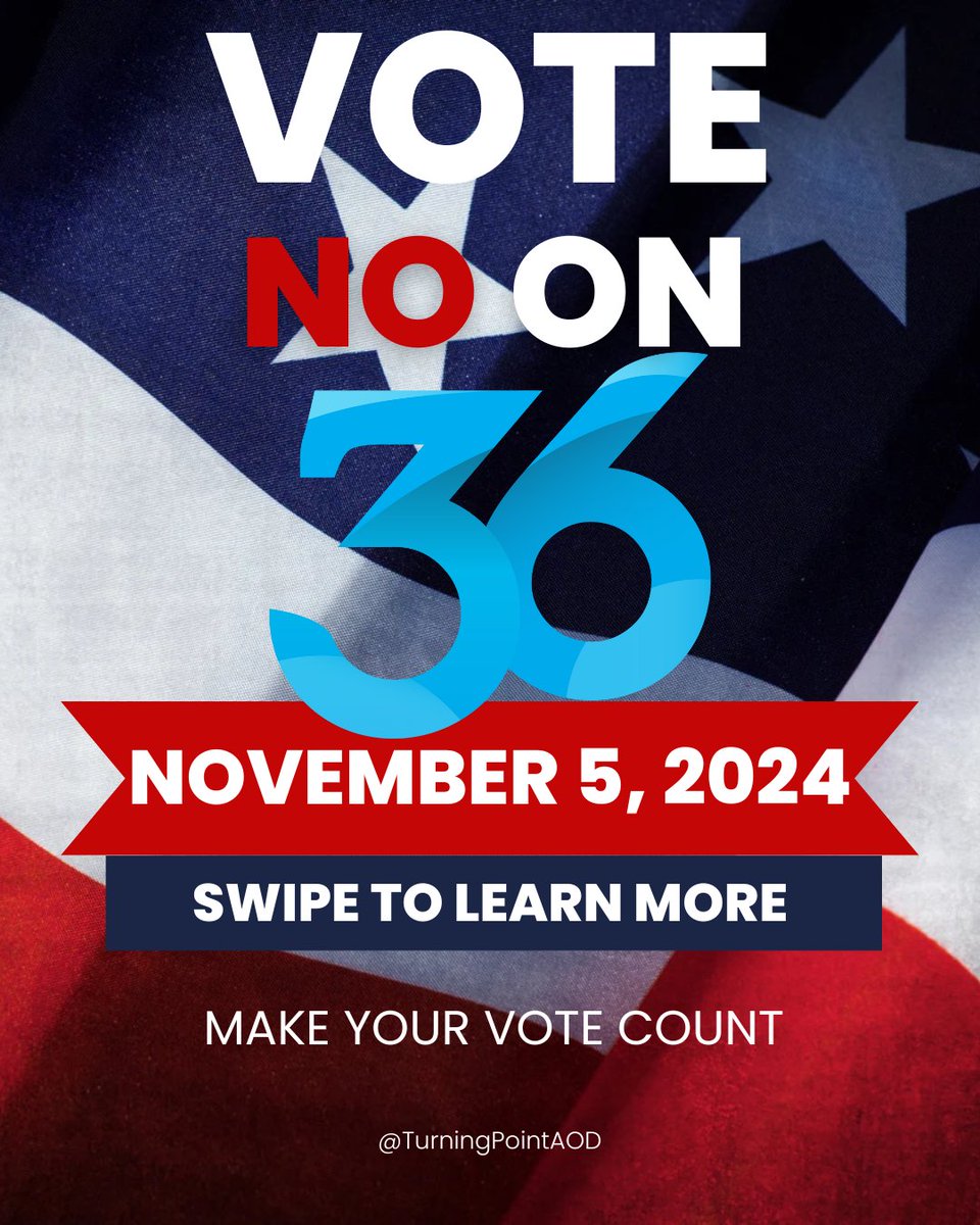 TurningPointAOD's tweet photo. 🗣️ Your Voice Matters! Make your choice clear—say NO to policies that perpetuate the cycle of incarceration. Vote wisely and let your voice be heard this election day! Stay informed and make it count! ✊
-
#VoteNoOnProp36 #EndMassIncarceration #JusticeReform https://t.co/2YbVmchQeZ