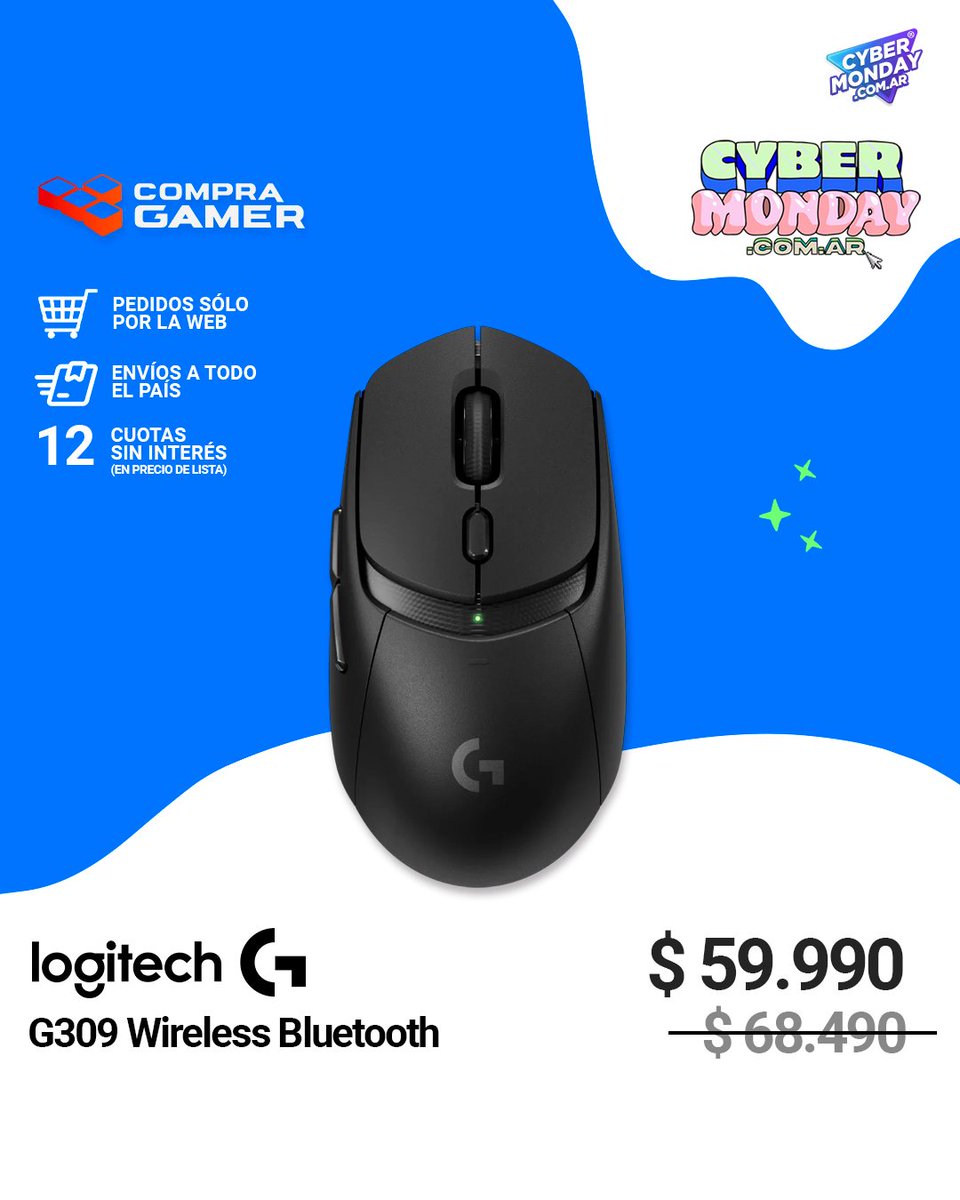 CompraGamerOK's tweet photo. #Cybermonday en Compra Gamer 🔥
Encontrá los mejores productos de Logitech a precios INCREÍBLES en nuestra web🖱️⌨🎧
Envíos a todo el país 🚚
#Cybermonday #CompraGamer #Descuentos #Logitech https://t.co/IxsM4rM8ps