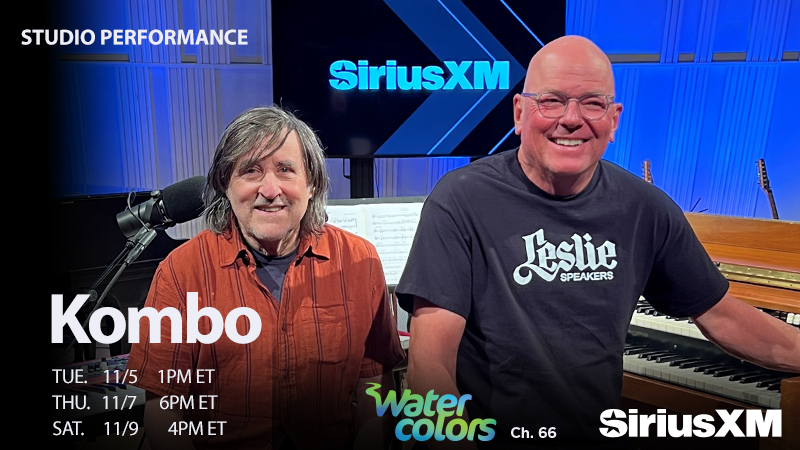 This week, organ/guitar duo Kombo make a stop at SiriusXM! Join us for an intimate reunion session ft. keyboardist Ron Pedley and guitarist John Pondel as they share stories about their days with Uncle Festive and perform songs from their first album in 22 years @watercolorsjazz!