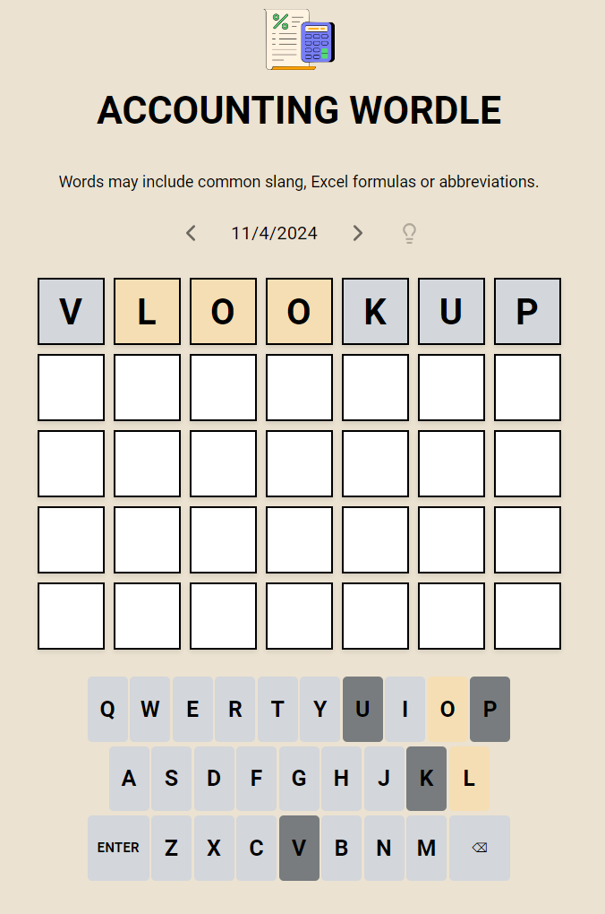 Where are my fellow finance &amp; accounting nerds at? 🧮
We made a daily wordle just for you! ⬜⬛🟨 🟩

Can you solve it?

11/4/2024
Difficulty: Hard
Hint: Interest payment

flyingcometgames.com/accounting-wor…