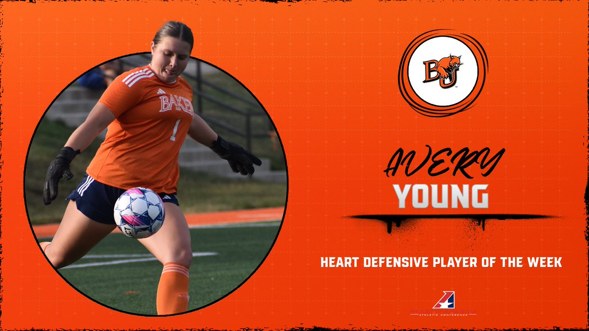 BakerAthletics's tweet photo. WSOC: Young Named Heart Defensive Player of the Week!

https://t.co/M1AwWzHz2g https://t.co/S0SBI1vwni