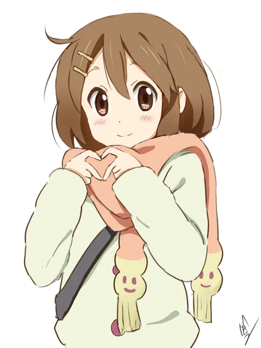 手ハート冬服 唯ちゃん#けいおん 