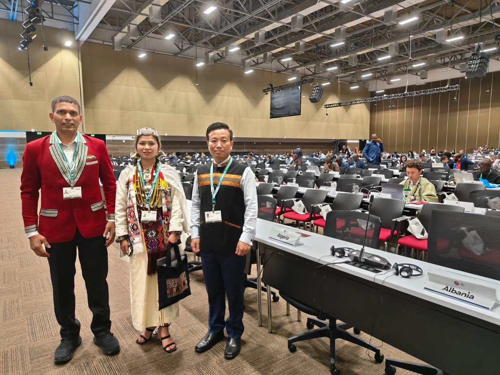 PemaKhanduBJP's tweet photo. Proud moment for #ArunachalPradesh!
Our delegation led by Shri Ngilyang Tam Ji represented #India at #UNCBD in Cali, #Colombia, showcasing Arunachal's success stories in biodiversity conservation.
From Snow Leopard protection to Airgun Surrender Abhiyan, we’re continuously working towards a greener, sustainable future!
#COP16Colombia
@UNBiodiversity @COP16Oficial