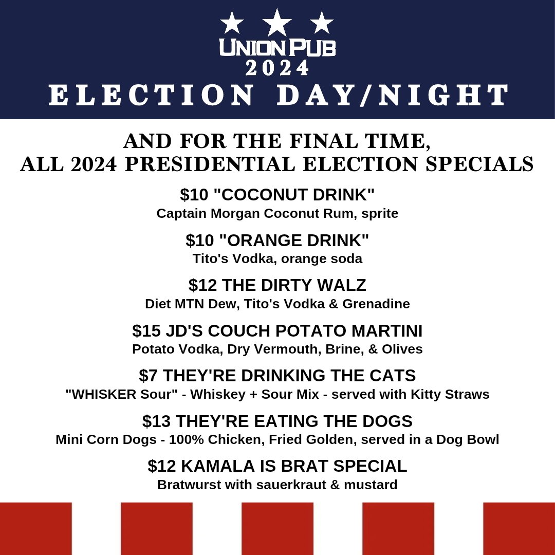 UnionPub's tweet photo. Are you ready?
#UnionPub2024 #ThisTown #CapitolHillBar #OnlyInDC https://t.co/tzudpFehpy