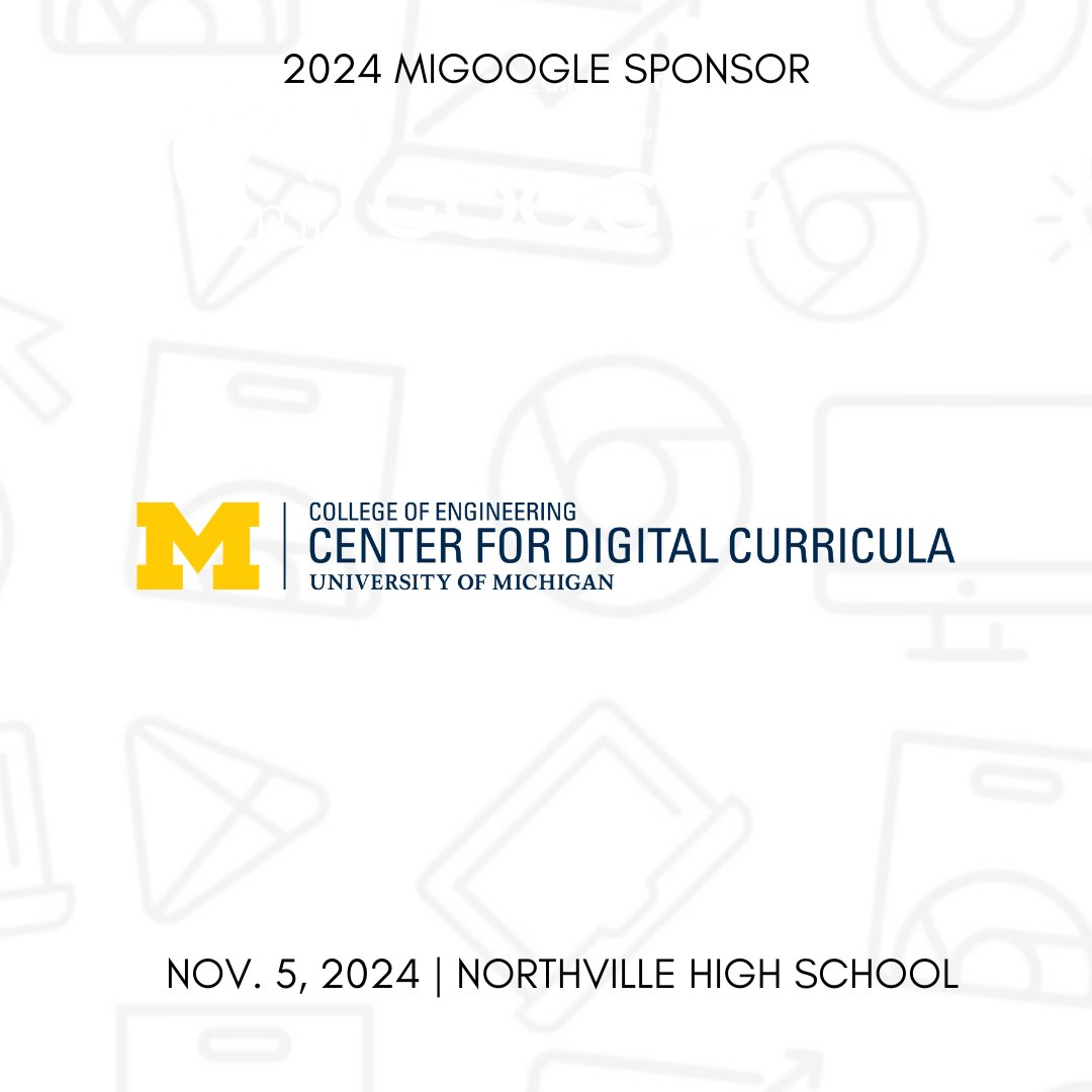 miGoogle (@michgoogle) on Twitter photo Roadmaps is a free curriculum developed by the <a href="/umichcdc/">Center for Digital Curricula</a> for k-12 schools.
The whole team is here at #migoogle this year! You can learn more in room 248 or visit cdc.engin.umich.edu Roadmaps is a free curriculum developed by the <a href="/umichcdc/">Center for Digital Curricula</a> for k-12 schools.
The whole team is here at #migoogle this year! You can learn more in room 248 or visit cdc.engin.umich.edu