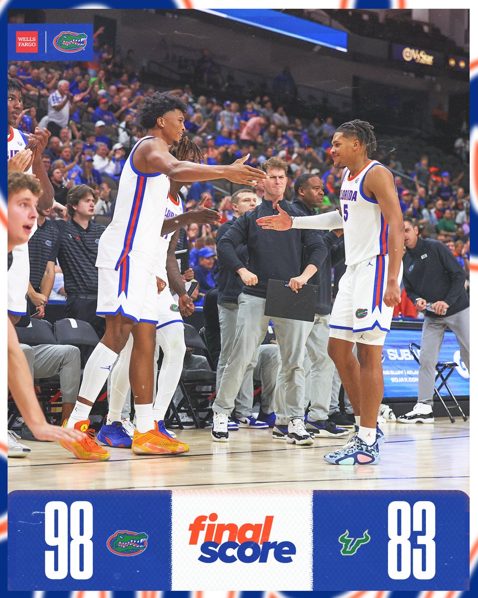 GatorsMBK's tweet image. game 1 ✔️

#GoGators | Presented by @WellsFargo