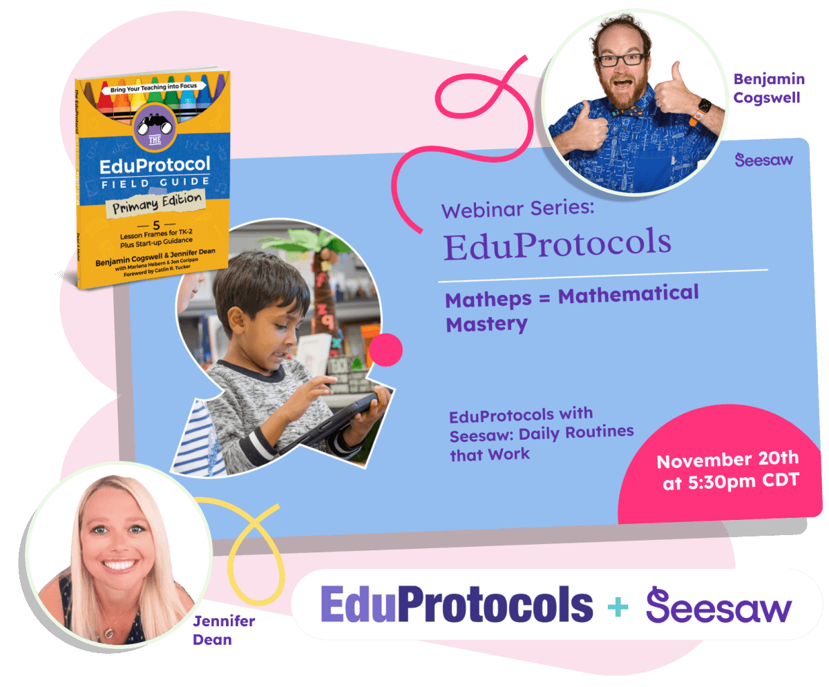 primaryEP's tweet photo. Our next @Seesaw Webinar is all about MathReps! Shoutout to @NowaTechie Want to learn how to get mathematical mastery? Come learn! It's free.
Nov 20th 3:30 PST
Register here: https://t.co/K5IYvJWAAO
We will give away 2 more copies of the book to some lucky winners! https://t.co/xwJgakhA8K