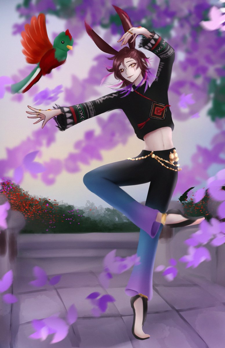 rell_cat's tweet image. Valerian Briarwood @ Brynhildr #lofiartparty 

dancer bun boy &amp;lt;3