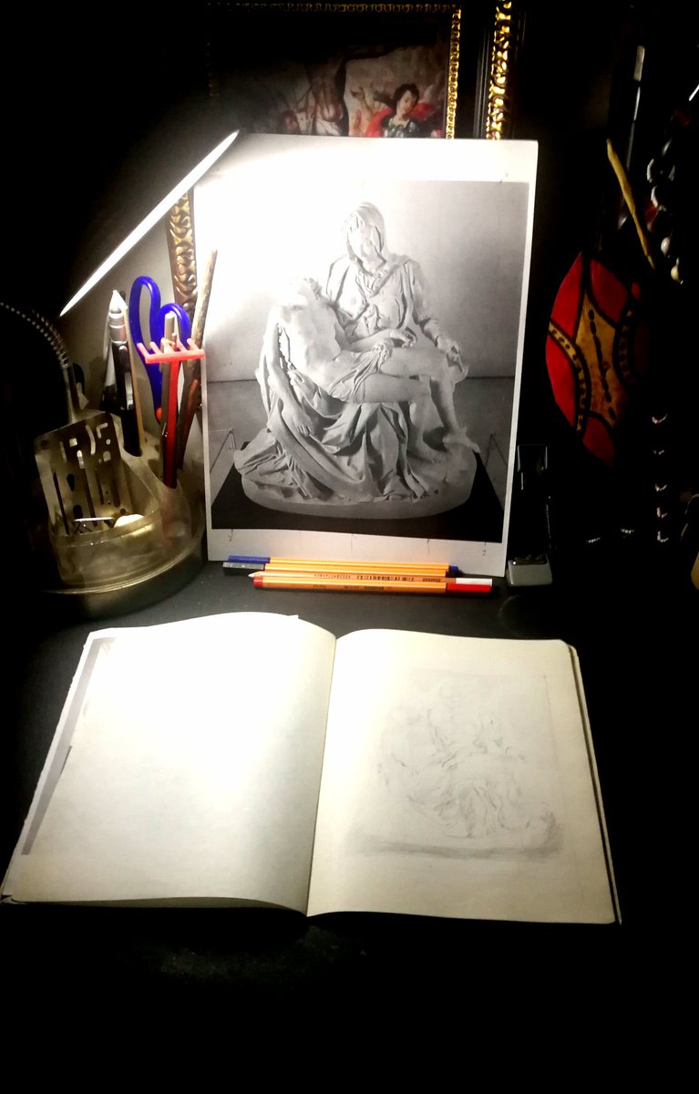 Barbacain's tweet image. #sketchingPencil  #nonFinito #laPiedad #basilicasanpedro #utViditaem #MiguelAngelBuonarrotti #Renacimiento