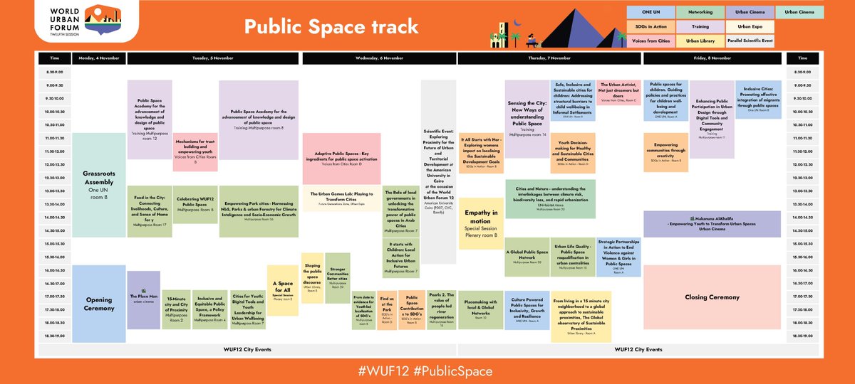 josechong's tweet photo. Are you at #WUF12 in #Cairo? Discover the #PublicSpaces track!
Join sessions focused on transforming cities into accessible, inclusive, and safe public spaces, enhancing social connections, public health, and climate resilience. Connect with the UN-Habitat #PublicSpaceProgramme https://t.co/nooSWVWfss