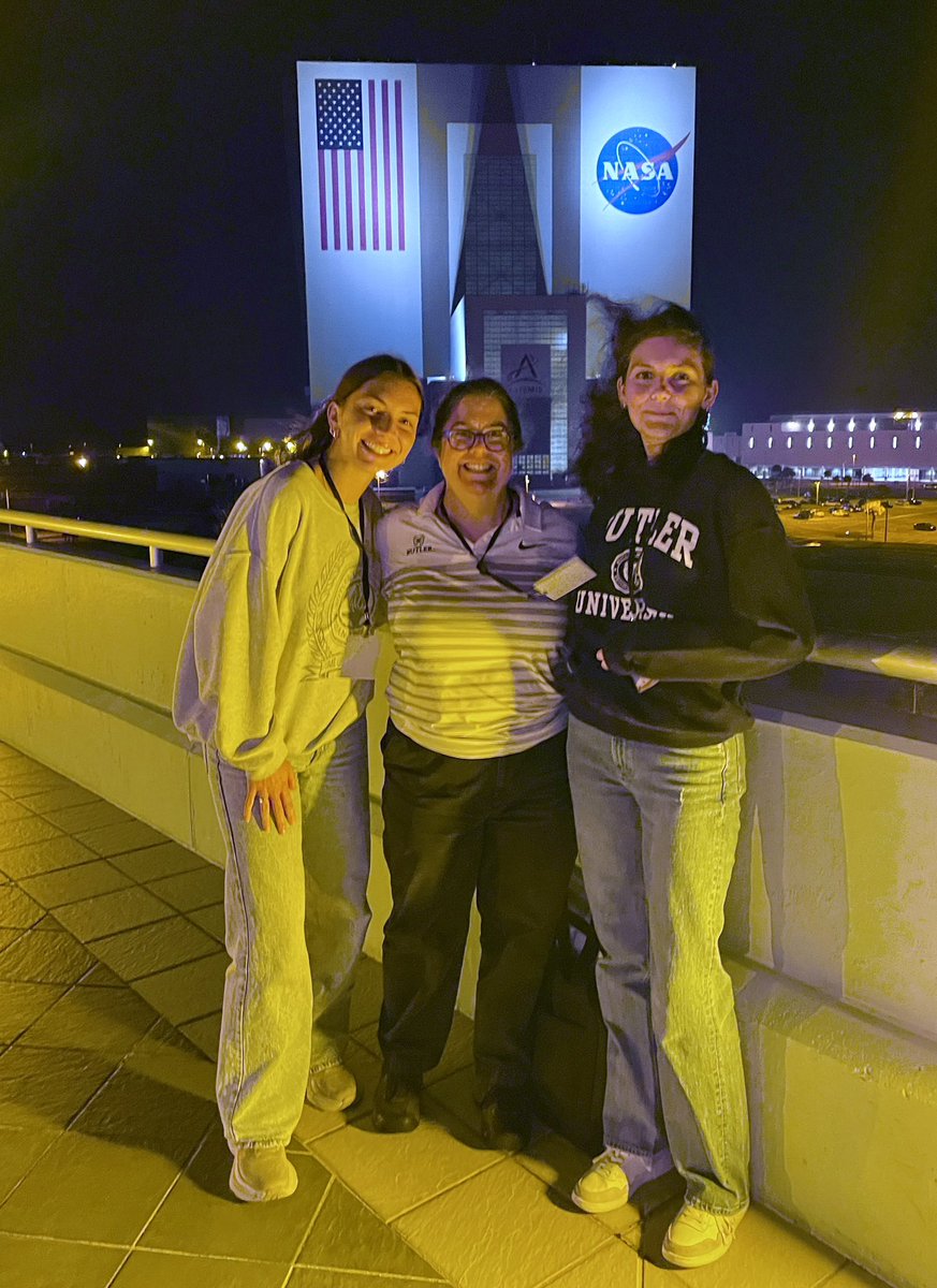 amwilsonin's tweet photo. So grateful to have the collaboration with @redwire so that I can bring students to a @SpaceX launch to see our science go up to the @ISS_Research. #NightLaunch @BU_chemistry @butleru https://t.co/4D5Hlq9nsy