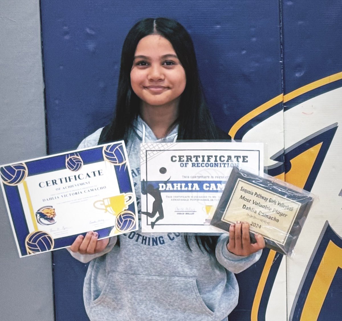 SequoiaAth24's tweet photo. Congratulations our JH volleyball MVP’s Dalhia, Mia, &amp; Elena for achieving this special award. These young ladies put in the hard work &amp; it definitely paid off! #HardworkPaysOff #LadyPumas🏐#MVP24 https://t.co/lZ3jZr6ubM