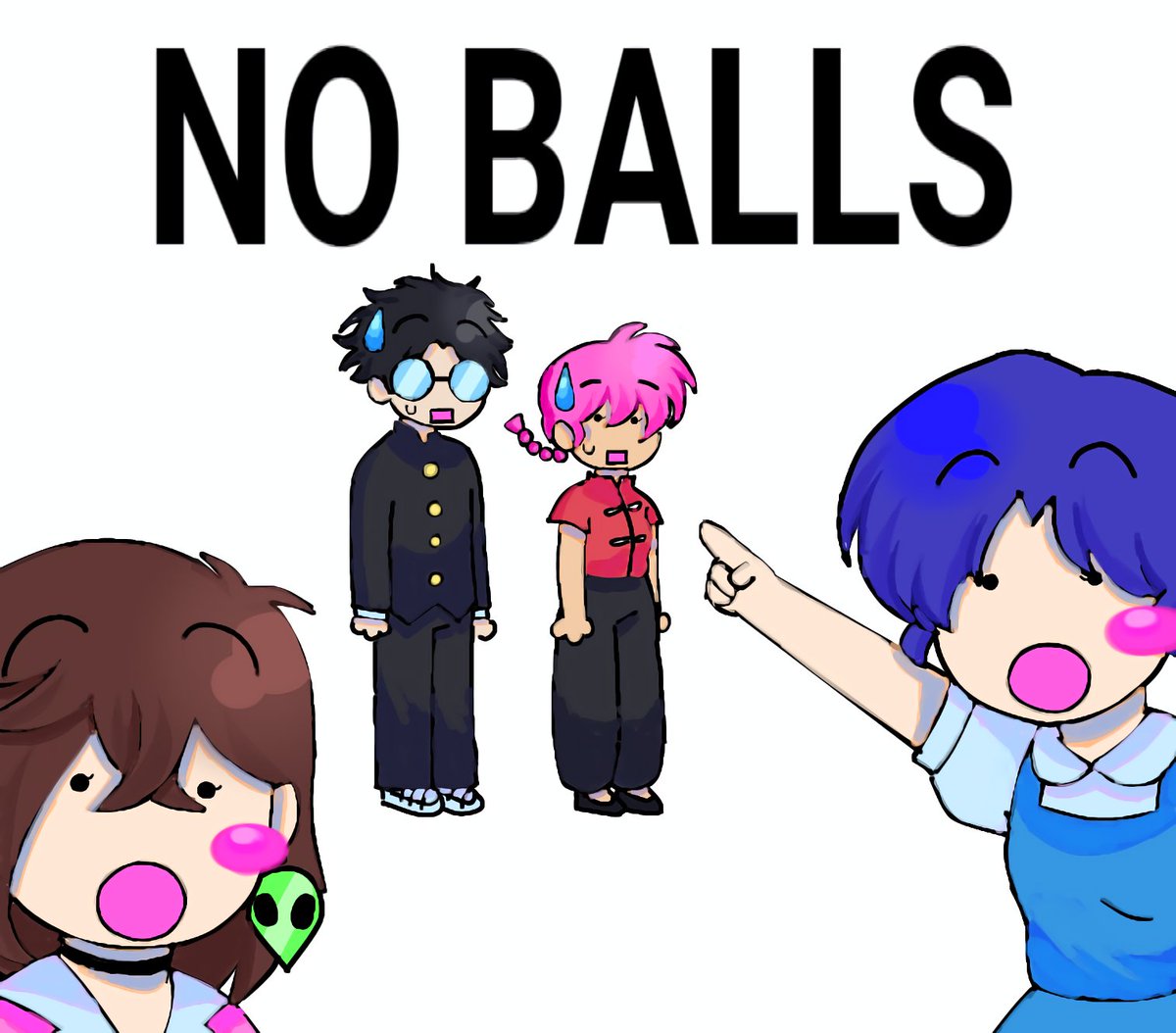 c1nnamoroll_fan's tweet image. No balls #dandadan #ranma