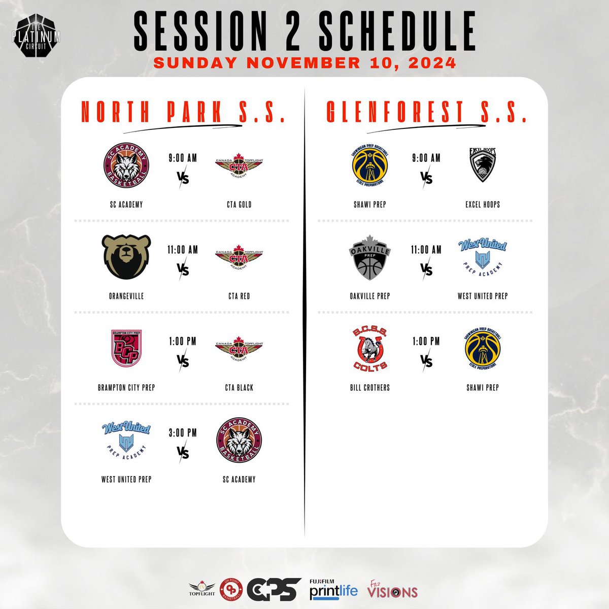 PlatinumCircuit's tweet photo. The Platinum Circuit Session 2 schedule is out! November 9th-10th, 2024
Locations: Brampton & Mississauga, On
π
@Tisinthehouse @DrewEbanks @onpointscouting @themapleminute @NphScouting @Joe_NPH @ScoutNSuit #theplatinumcircuit #TPC #topflighttv
https://t.co/9f4fSCWLox https://t.co/74hWTMBqQE