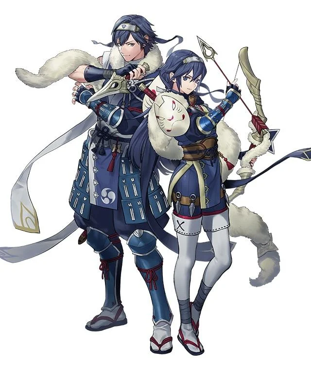 Pheonixmaster1's tweet photo. Full Artwork of Ninja Duo Lucina + Chrom!
The Artist is @/pe_nekoR

She is a colorless bow cav with dual phase brave bow.

Lucina also has her "Future Focus" PRF assist which lets you give [Future Witness] &amp; [NFU] to herself &amp; allies in 2 spaces and another action to her. https://t.co/mjVzWFrC9D