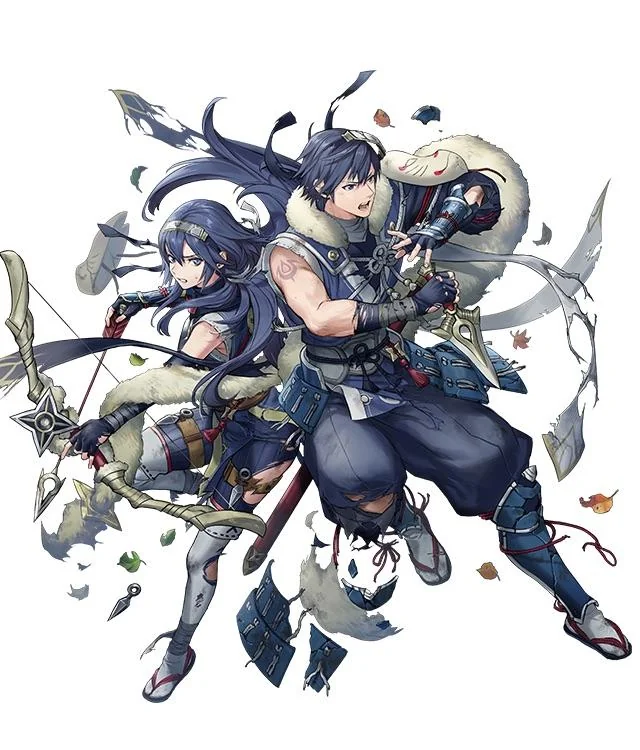 Pheonixmaster1's tweet photo. Full Artwork of Ninja Duo Lucina + Chrom!
The Artist is @/pe_nekoR

She is a colorless bow cav with dual phase brave bow.

Lucina also has her "Future Focus" PRF assist which lets you give [Future Witness] &amp; [NFU] to herself &amp; allies in 2 spaces and another action to her. https://t.co/mjVzWFrC9D