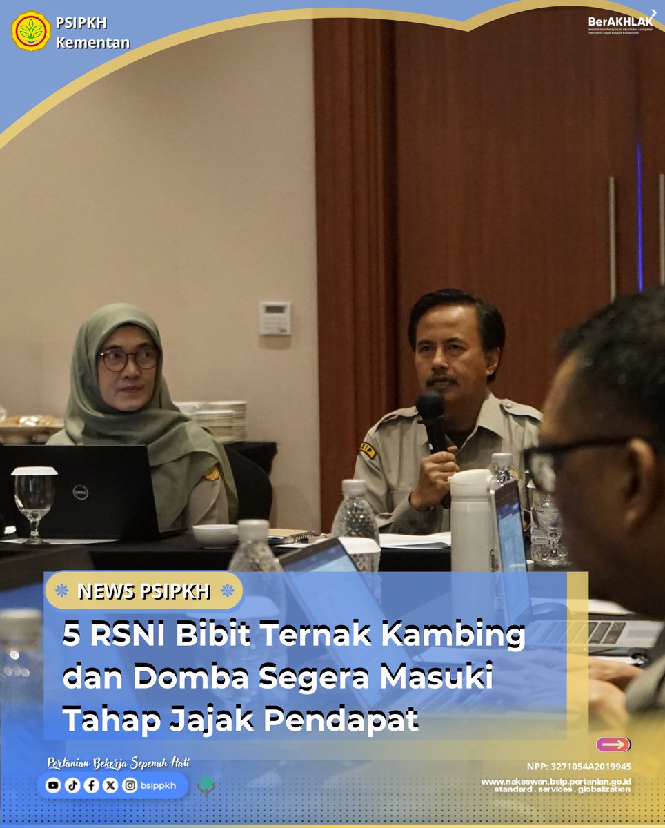 brmppkh's tweet photo. SobaTani..

Kemarin, tepatnya Senin 4 November, PSIPKH melalui Komite Teknis Bibit dan Produksi Ternak melaksanakan rapat teknis dan konsensus membahas 5 RSNI untuk kambing dan domba.

Simak info selengkapnya ya Sob.

#infosni
#peternakan
#kambing
#domba
#psipkh https://t.co/4cERKOPCiz