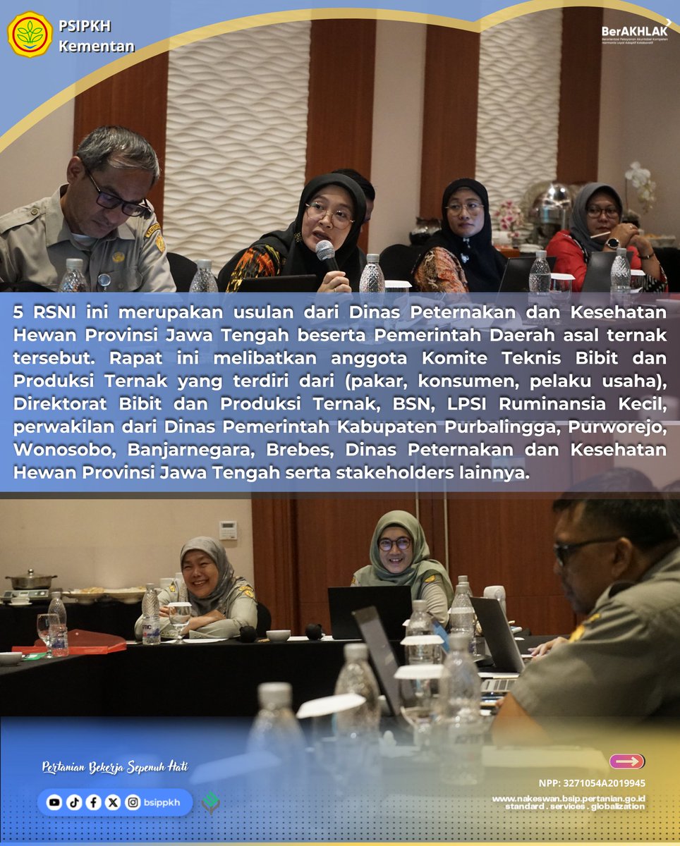 brmppkh's tweet photo. SobaTani..

Kemarin, tepatnya Senin 4 November, PSIPKH melalui Komite Teknis Bibit dan Produksi Ternak melaksanakan rapat teknis dan konsensus membahas 5 RSNI untuk kambing dan domba.

Simak info selengkapnya ya Sob.

#infosni
#peternakan
#kambing
#domba
#psipkh https://t.co/4cERKOPCiz