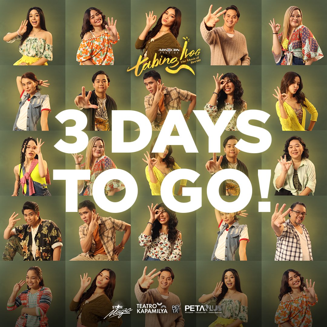 starmagicphils's tweet photo. 3 DAYS TO GO! ✨🍃 at makakasama na natin ang buong  barkada!

May ticket ka na ba? Get yours now! Para sama-sama tayong mag-bonding sa Tabing Ilog! 💚

🗓️ November 8 - December 1, 2024
📍 PETA Theater Center, Quezon City
🎟️ Buy your tickets now at https://t.co/7tN7zGpbz0

#TabingIlogTheMusical #TeatroKapamilya #TatakStarMagic #StarMagic

Visit Teatro Kapamilya, Star Magic, and Star Hunt on all social media platforms for more Tabing Ilog The Musical updates!