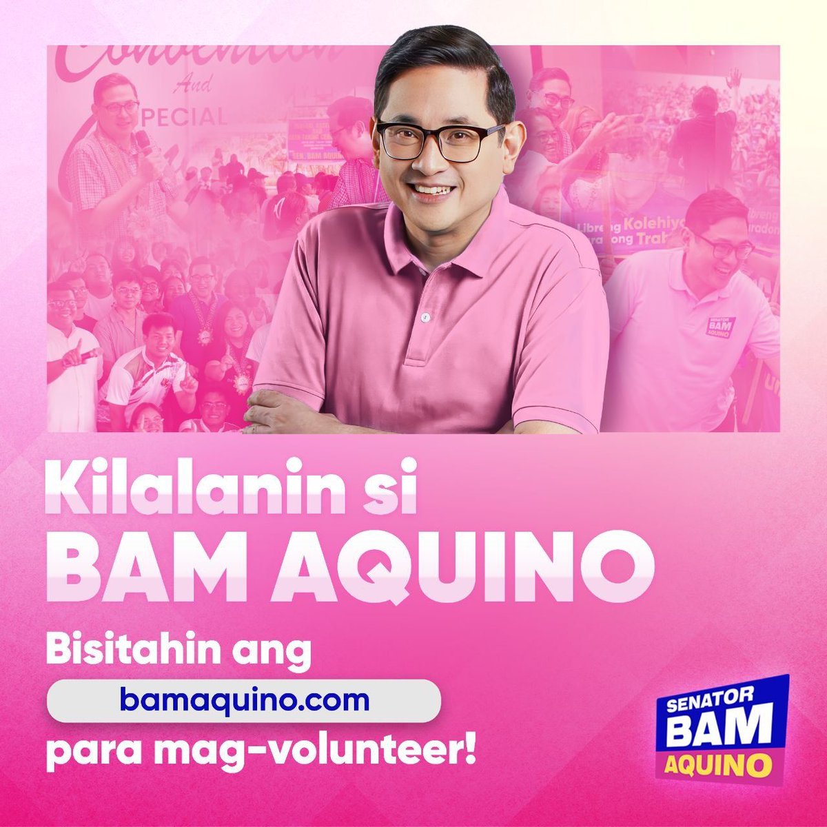 bamaquino's tweet photo. Ang mga seryosong problema natin, sama-sama nating hanapan ng mga seryosong solusyon. Tara na sa https://t.co/gSCiYSxUVX at sama-sama nating isulong ang “Libreng Kolehiyo, Siguradong Trabaho” sa Senado! 🇵🇭💪🏻 #BamAquino2025 #BamAquinoSaSenado https://t.co/d7Llv2PlqK