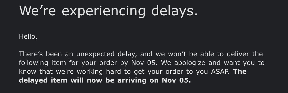 November 5th getting an early start on its gaslighting.