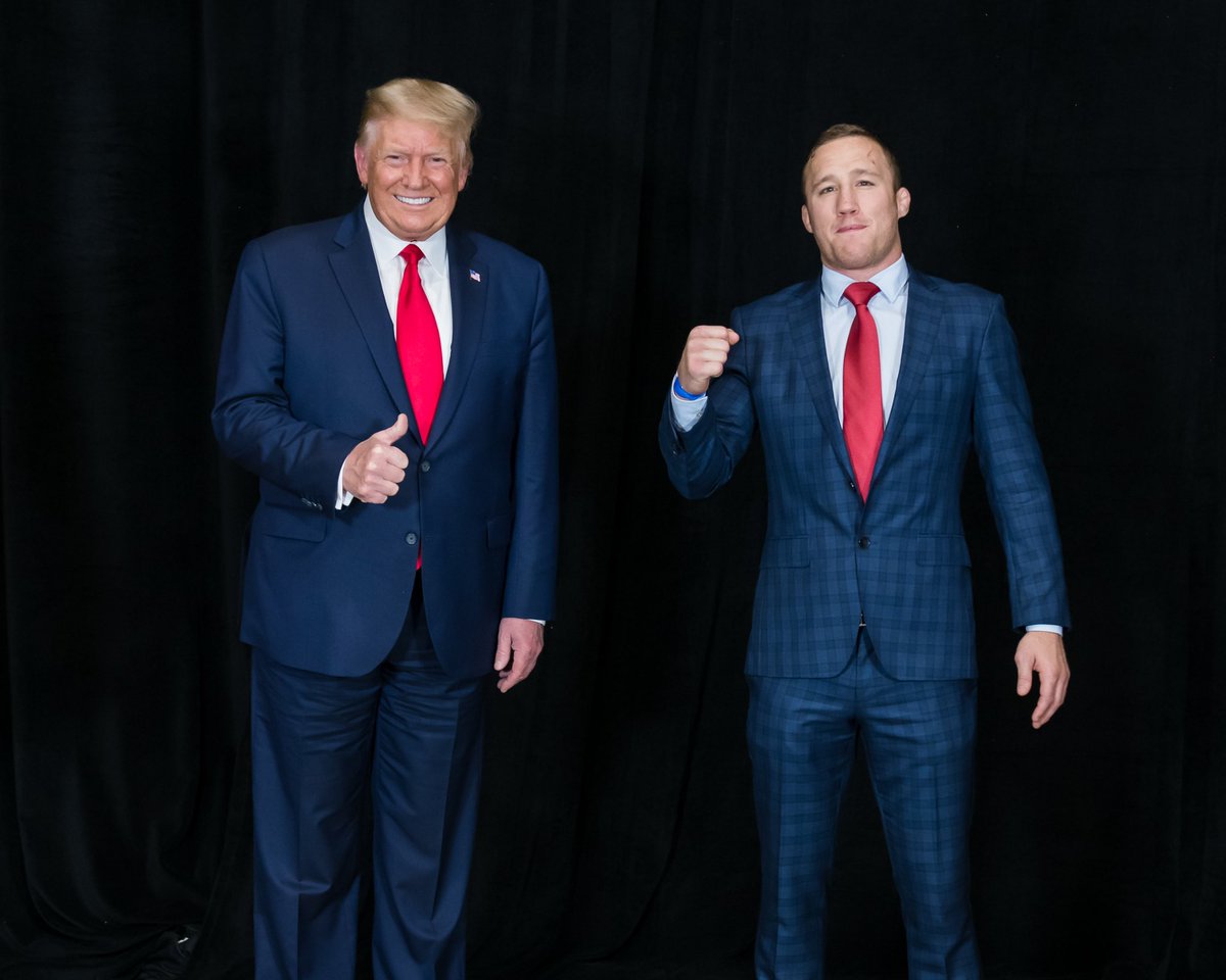 Justin_Gaethje's tweet image. Let’s go baby. So much positivity in the air. 🇺🇸 @realDonaldTrump Let’s do this!
