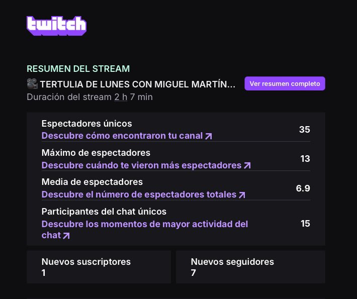😳 141 personas en este humilde canal. En apenas días. Lo mejor del directo no son los números, fue el tener la oportunidad de reencontrarme con <a href="/miguelmh_7/">Miguel Martínez Hernández</a> y de conocer a mi figura de <a href="/pablofuent3ss/">Pablo Fuentes</a>. 

G R A C I A S

Os aprecio muchísimo amigos ❤️