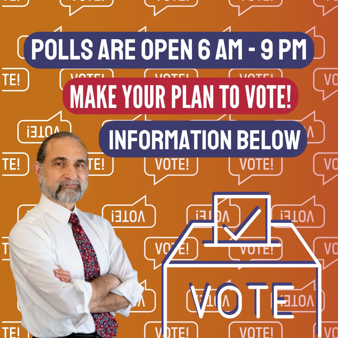 joe_seeman's tweet photo. 🗳️ Today is Election Day! Polls are open from 6 AM to 9 PM. Make sure you have time to cast your vote—every vote counts!

If you’re voting by mail, today’s the last day to postmark your ballot. Let’s show up strong and make our voices heard! #VoteJoeSeeman #ElectionDay https://t.co/Cwcbz40ghX