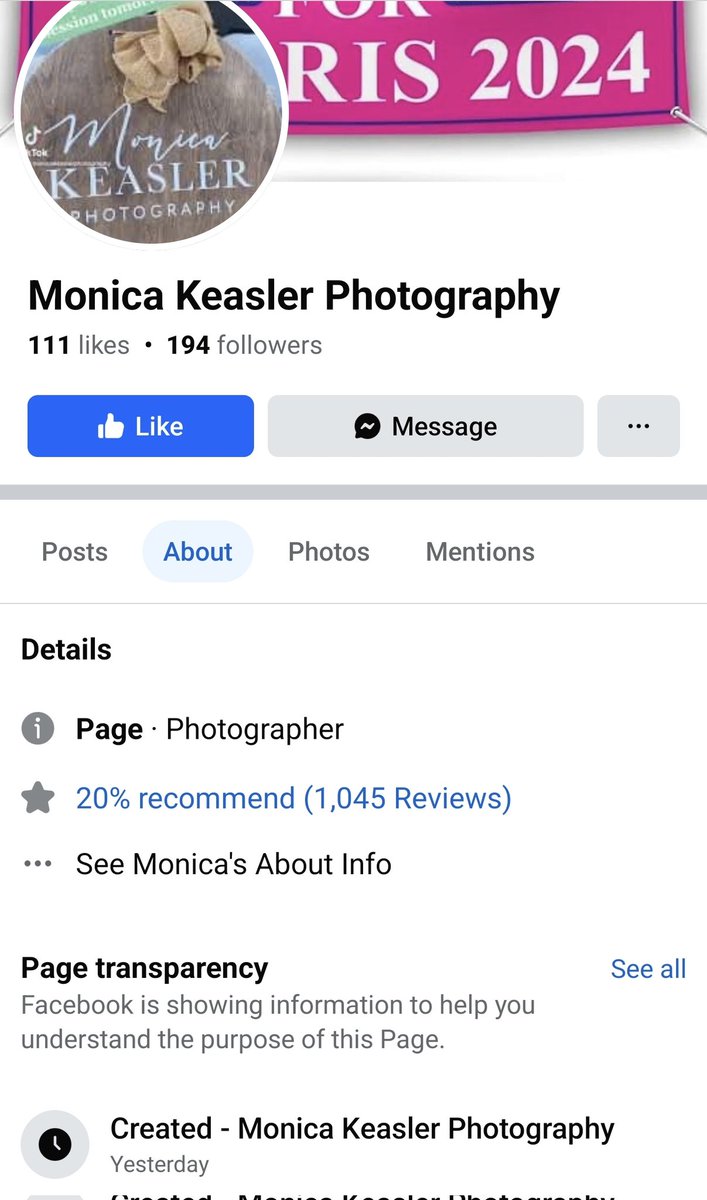 MayinMorquecho's tweet photo. @KevinWalker1263 Its a fake profile... just saying. Recently opened to turn things politically. Her "photography business" was created yesterday. https://t.co/HKaxIokoHp