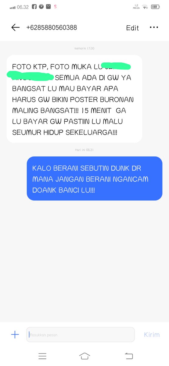 fei7789's tweet photo. @KreditPintar Punya pinjaman d KP telat sehari krna lupa lsg dpt chat begini,tlg dunk lbh d tertibkan lagi jgn kyk pinjol ilegal jatuhnya!!!sy tau d situ tdk d sebutin nm apknya tp kalo pinjaman d KP doank artinya apaa ini!!!! https://t.co/aZveJkalb0