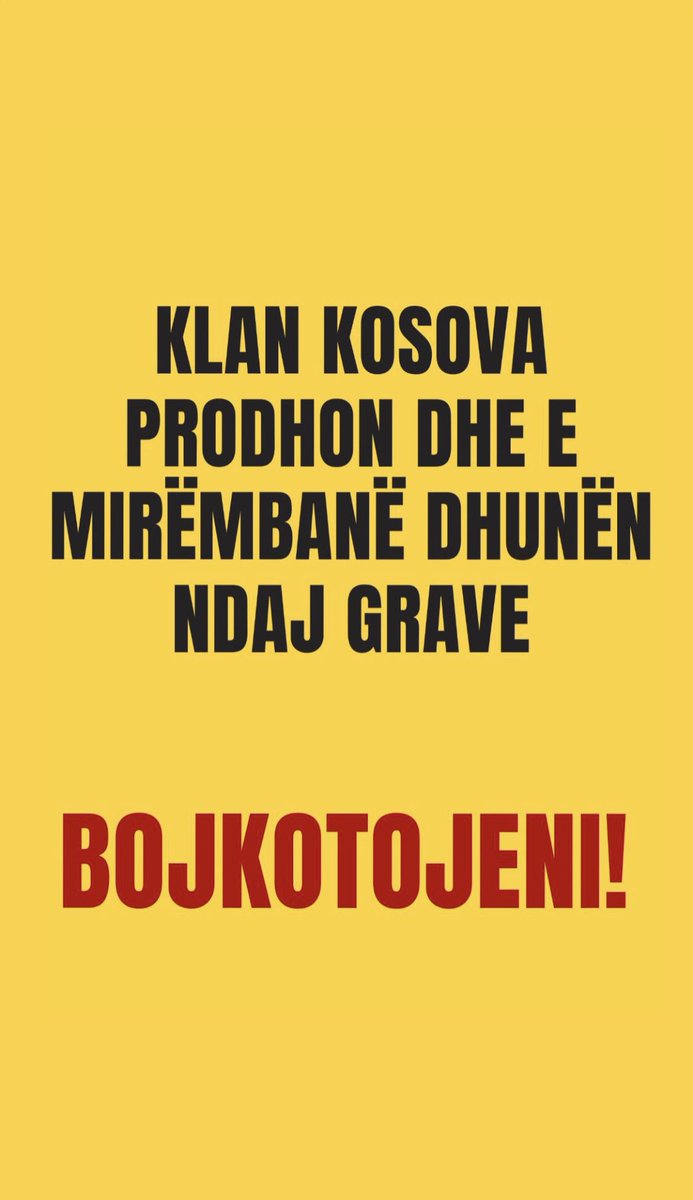 Klan Kosova is fostering violence and should be boycotted by all of us.

Big Brother, with one hand fueling violence and the other normalizing it, sets a dangerous precedent for human rights.

Placing an abuser with their victim is unacceptable.