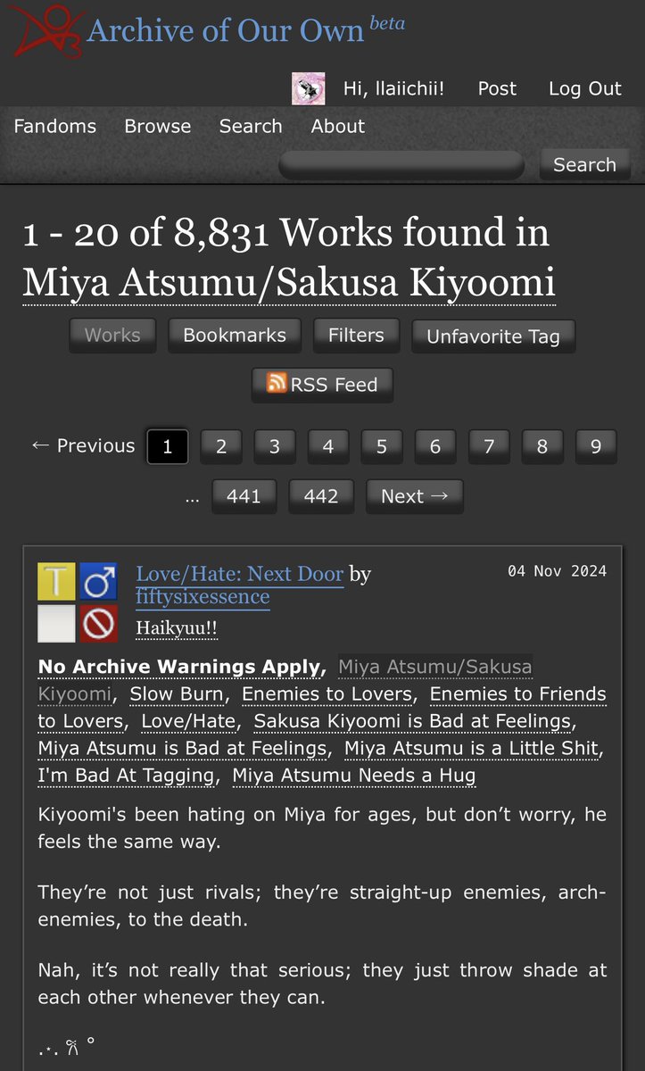 i’ve just had my life changed so thought i’d share it. if ur looking for ur MAIN ship on ao3 and don’t want to filter through the ‘additional ships’ tag, then type ‘otp: true’ in the more options tab